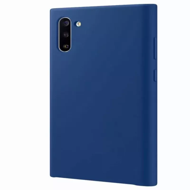 Evelatus Samsung Galaxy Note 10 Custodia in Silicone Premium Soft Touch Blu Mezzanotte