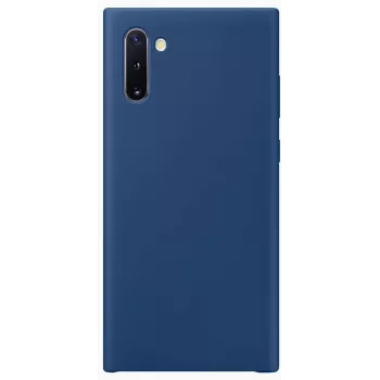 Evelatus Samsung Galaxy Note 10 Custodia in Silicone Premium Soft Touch Blu Mezzanotte