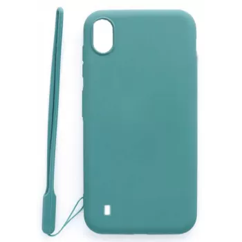 EVELATUS Samsung Galaxy A10 Custodia in Silicone Soft Touch con Cinturino Blu
