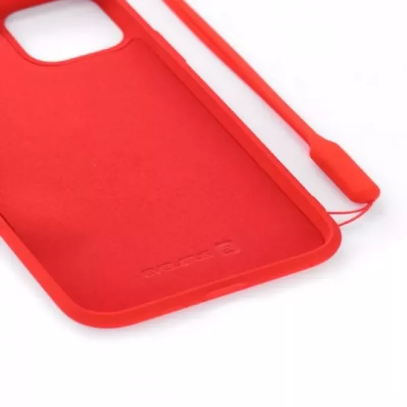 Evelatus Apple iPhone 11 Pro Custodia in Silicone Soft Touch con Cinturino Rossa