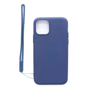 Evelatus Apple iPhone 11 Pro Custodia in Silicone Soft Touch con Cinturino Blu Scuro