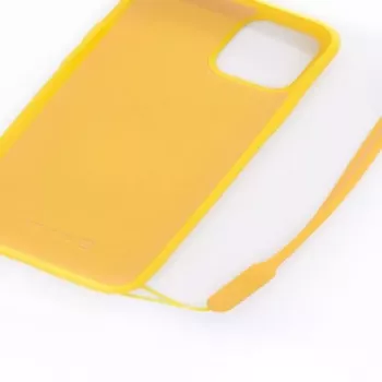 Evelatus Apple iPhone 11 Pro Custodia in Silicone Soft Touch con Cinturino Gialla