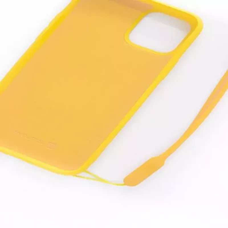 Evelatus Apple iPhone 11 Pro Custodia in Silicone Soft Touch con Cinturino Gialla