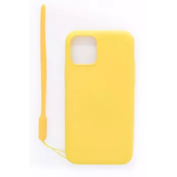 Evelatus Apple iPhone 11 Pro Custodia in Silicone Soft Touch con Cinturino Gialla