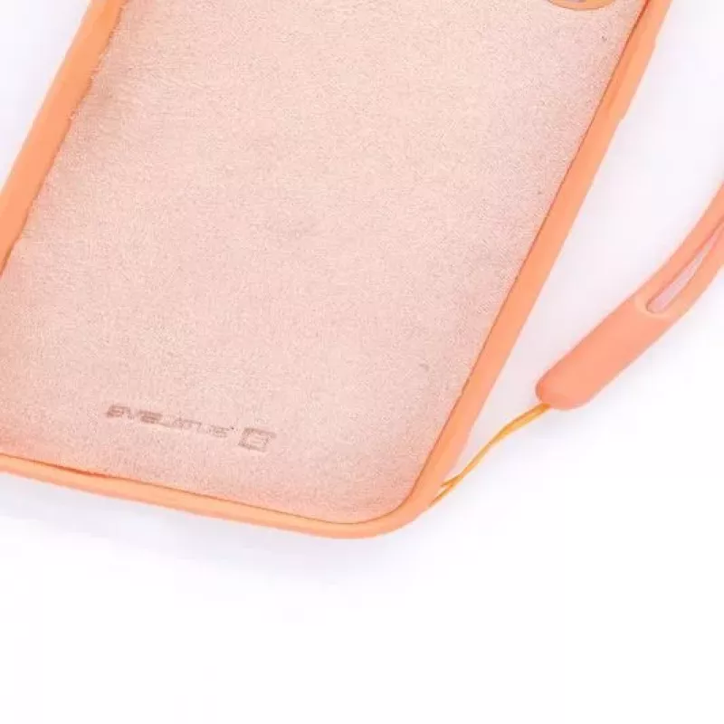 Evelatus Apple iPhone XR Custodia in Silicone Soft Touch con Cinturino Rosa