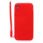 Evelatus Apple iPhone XR Custodia in Silicone Soft Touch con Cinturino Rossa
