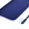 Evelatus Apple iPhone XR Custodia in Silicone Soft Touch con Cinturino Blu Scuro