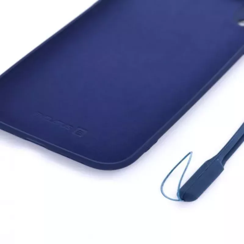 Evelatus Apple iPhone XR Custodia in Silicone Soft Touch con Cinturino Blu Scuro