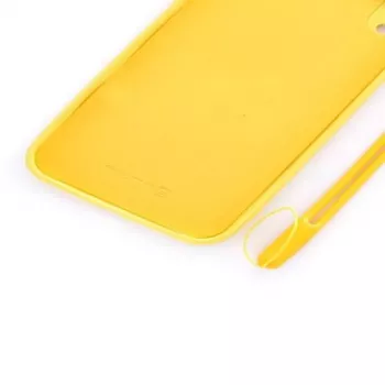 Evelatus Apple iPhone XR Custodia in Silicone Soft Touch con Cinturino Gialla