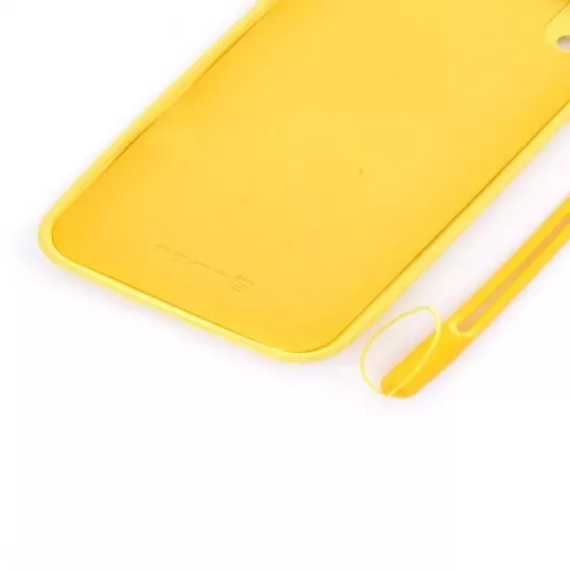 Evelatus Apple iPhone XR Custodia in Silicone Soft Touch con Cinturino Gialla