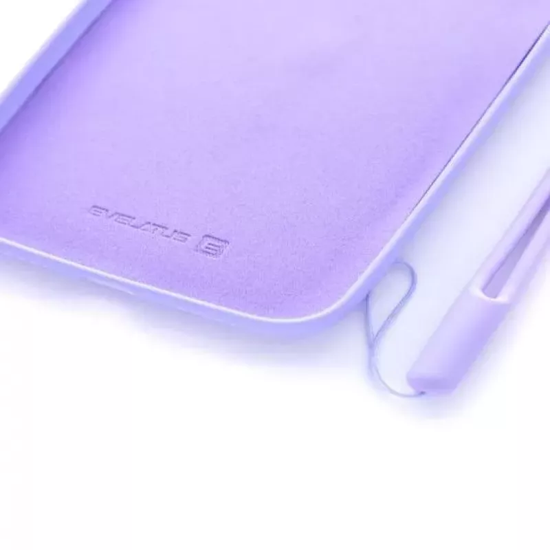 Evelatus Apple iPhone XR Custodia in Silicone Soft Touch con Cinturino Lilla