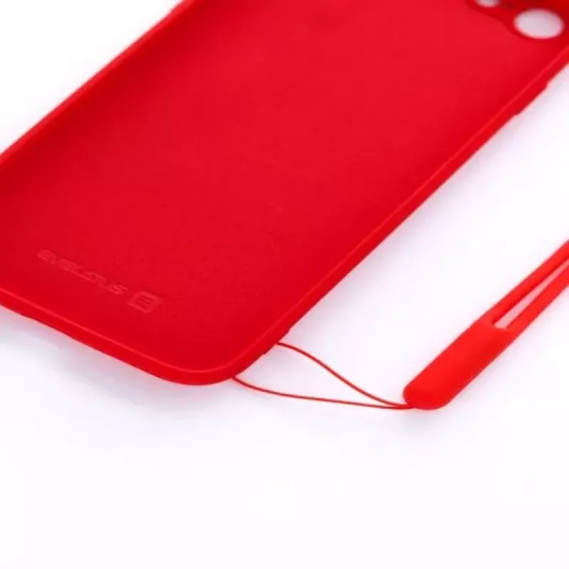 Evelatus Apple iPhone 7/8/SE2020/SE2022 Custodia in Silicone Soft Touch con Cinturino Rossa