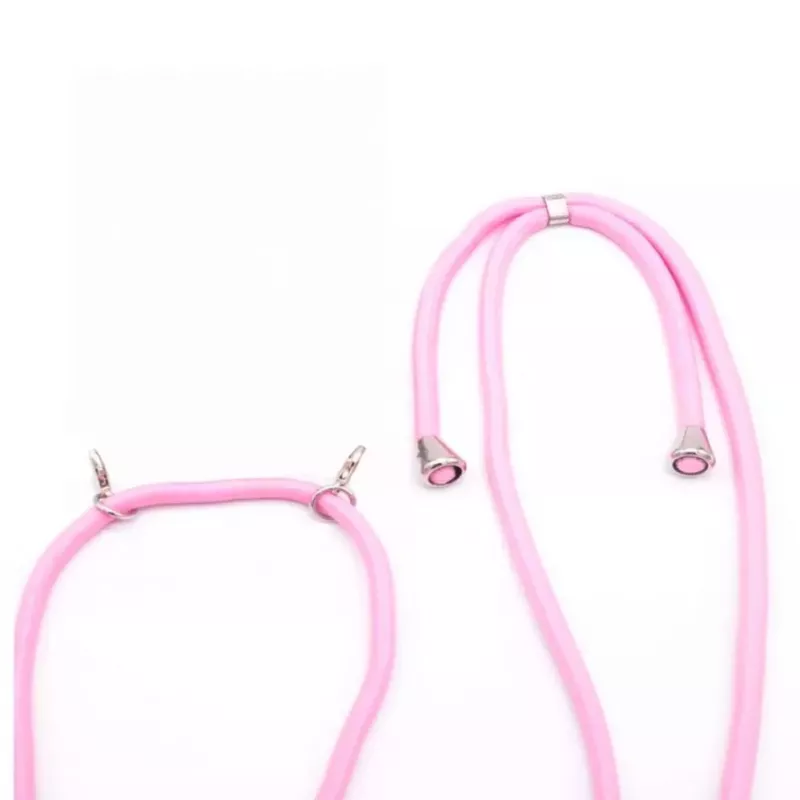 Evelatus Samsung Galaxy S10 cover con cordino rosa trasparente