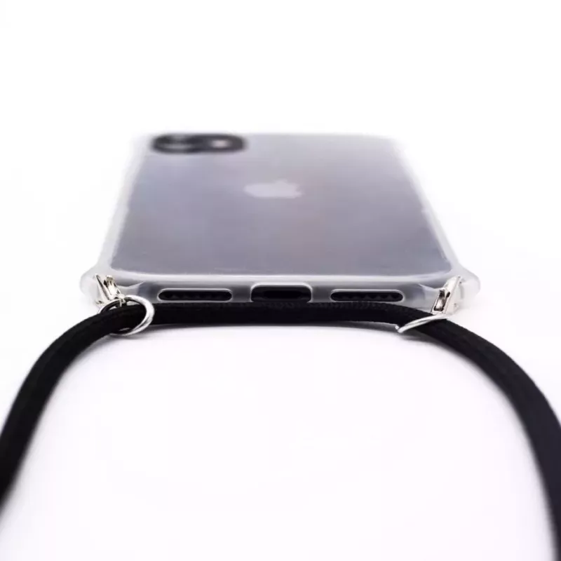 Evelatus Apple iPhone 11 Pro Max cover con cordino nero trasparente