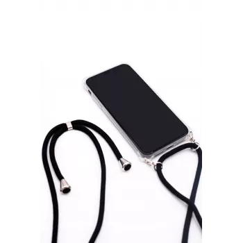 Evelatus Apple iPhone XR cover con cordino nero trasparente