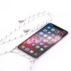 Evelatus Apple iPhone XR cover con cordino a righe bianche trasparente