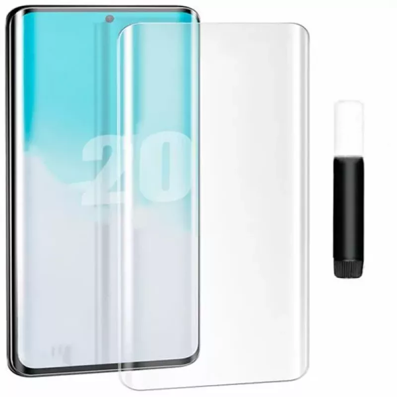EVELATUS Samsung Galaxy S20 Plus Vetro trasparente UV + colla