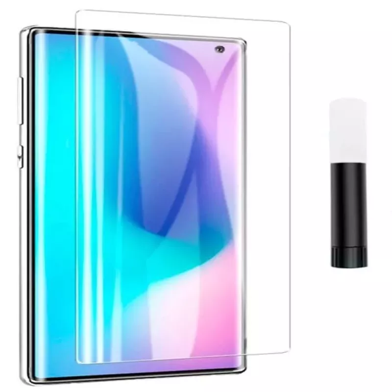 EVELATUS Samsung Galaxy S10 Pellicola protettiva per schermo in vetro trasparente UV + colla