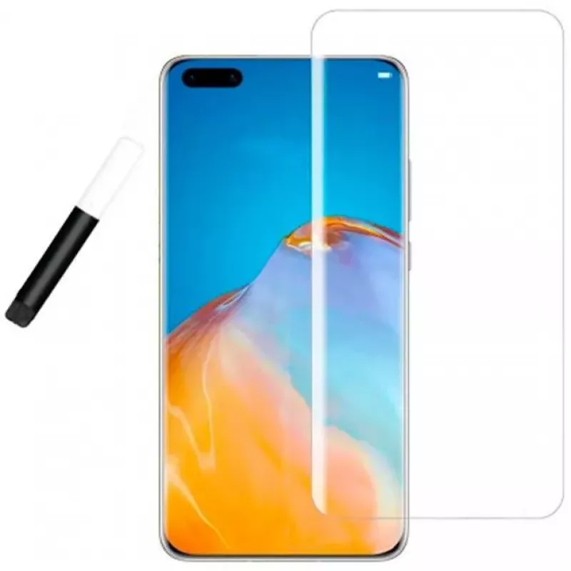 Evelatus Vetro trasparente UV + colla per Huawei P40 Pro