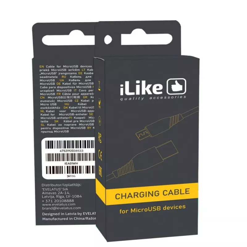 iLike cavo di ricarica per MicroUSB ICM01 nero