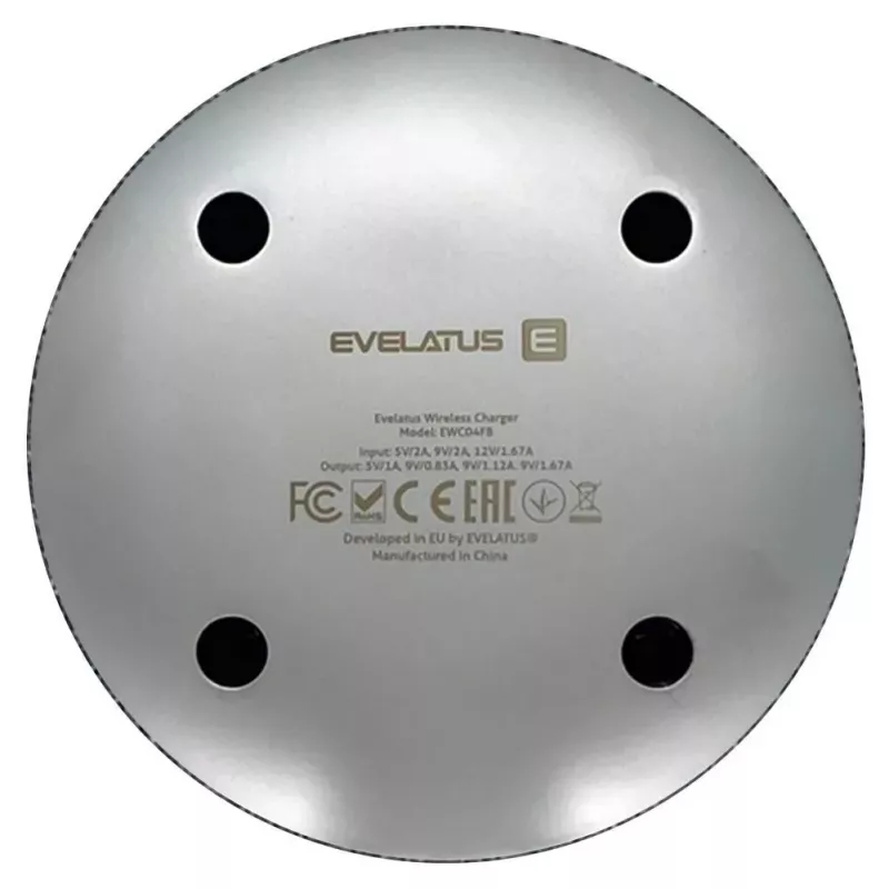 Evelatus caricatore wireless da scrivania EWC04 Fabric - pad di ricarica Qi 10W
