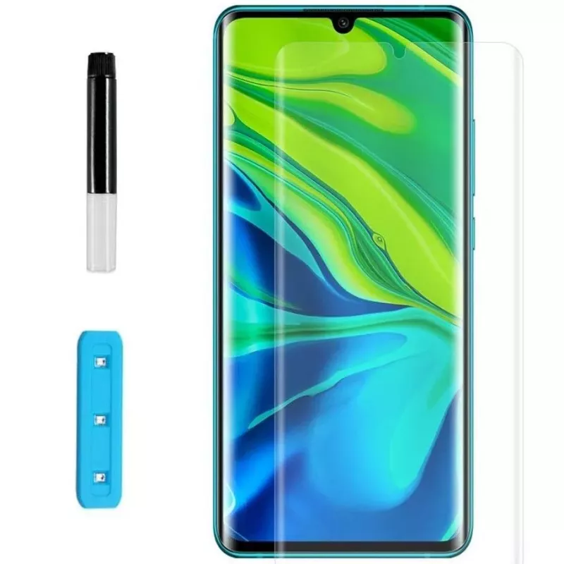 EVELATUS pellicola protettiva per display Xiaomi Mi 10 Clear Glass UV + Glue