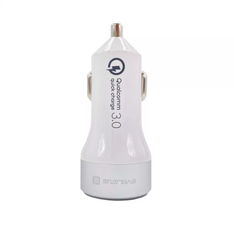 Evelatus Caricabatterie rapido per auto QCC03, bianco