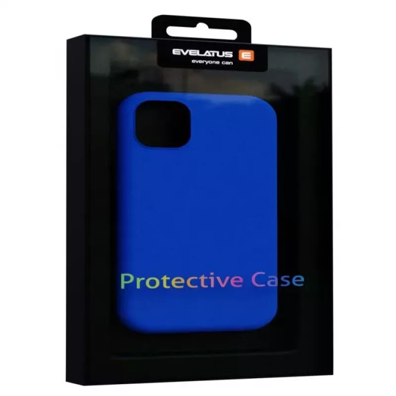 Evelatus Apple iPhone 12/12 Pro Cover in silicone Premium Soft Touch blu