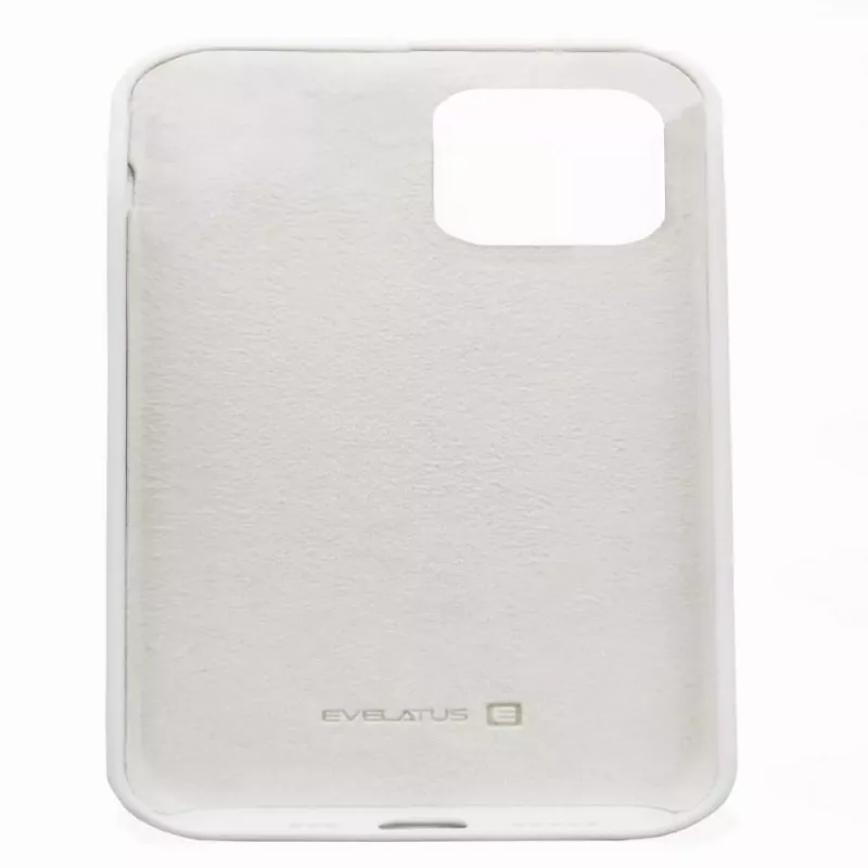 Evelatus Custodia in silicone Premium Soft Touch per Apple iPhone 12 mini bianco