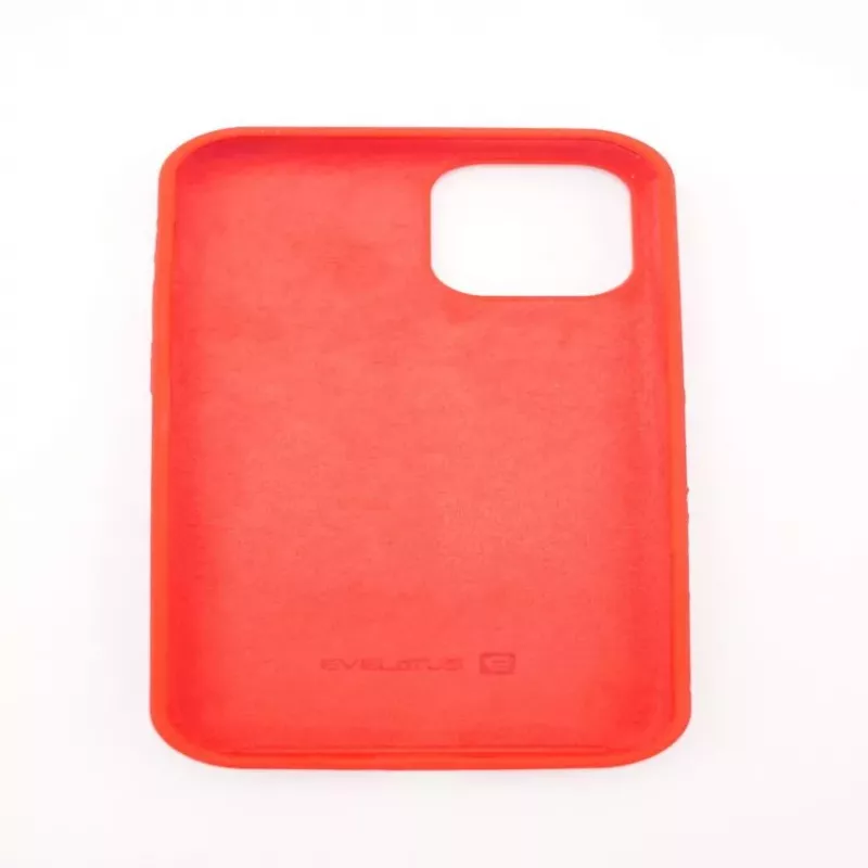 Evelatus Custodia in silicone Premium Soft Touch per Apple iPhone 12 mini rosso acceso