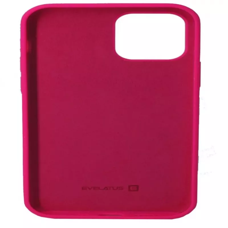 Evelatus Custodia in silicone Premium Soft Touch per Apple iPhone 12 mini rosso rosato