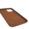 Evelatus Custodia in silicone Premium Soft Touch per Apple iPhone 12/12 Pro marrone caffè