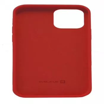 Evelatus Custodia in silicone Premium Soft Touch per Apple iPhone 12/12 Pro rosso acceso