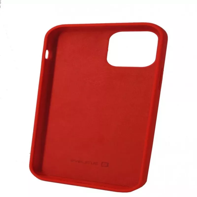 Evelatus Custodia in silicone Premium Soft Touch per Apple iPhone 12/12 Pro rosso acceso
