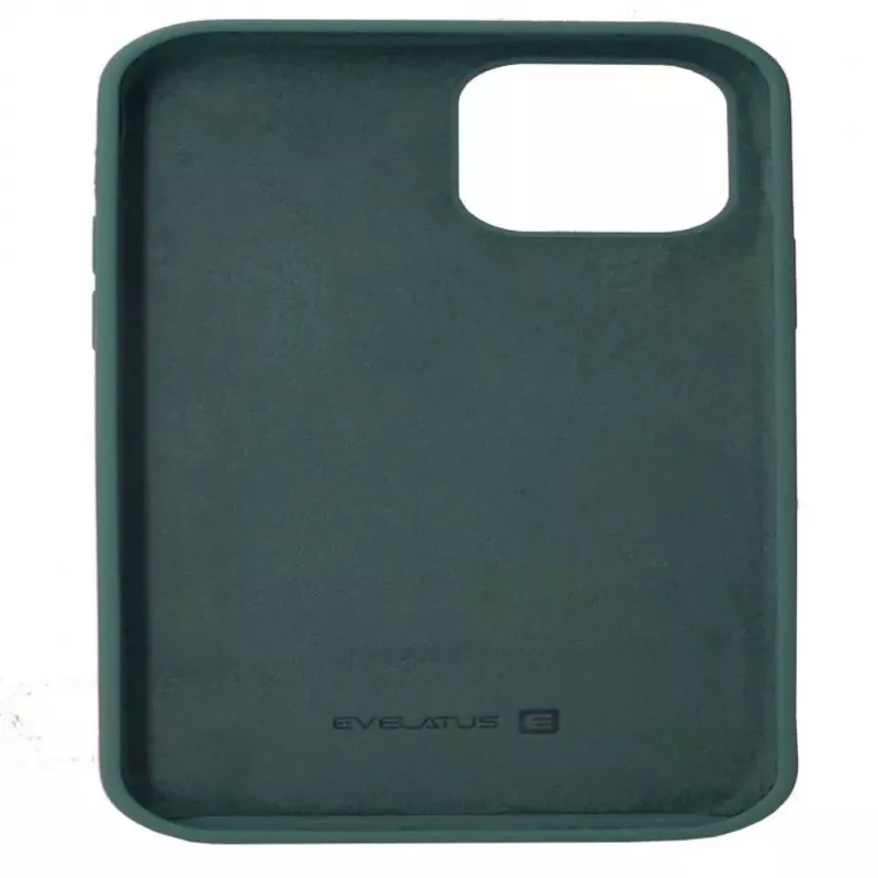 Evelatus Custodia in silicone Premium Soft Touch per Apple iPhone 12/12 Pro verde pino