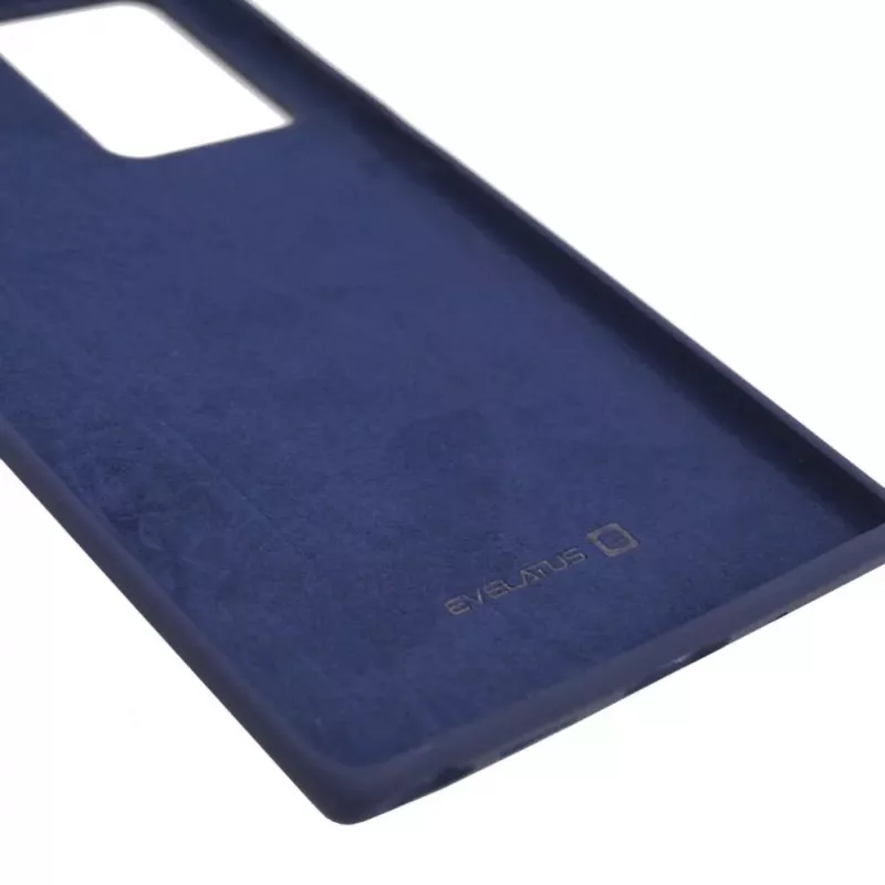 Evelatus Custodia in silicone Premium Soft Touch per Samsung Galaxy Note 20 Ultra blu mezzanotte