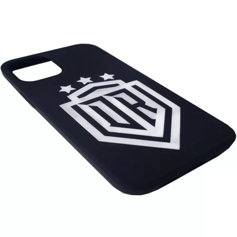Evelatus custodia in silicone soft touch per iPhone 12 Pro DR Logo N1 bianco nero