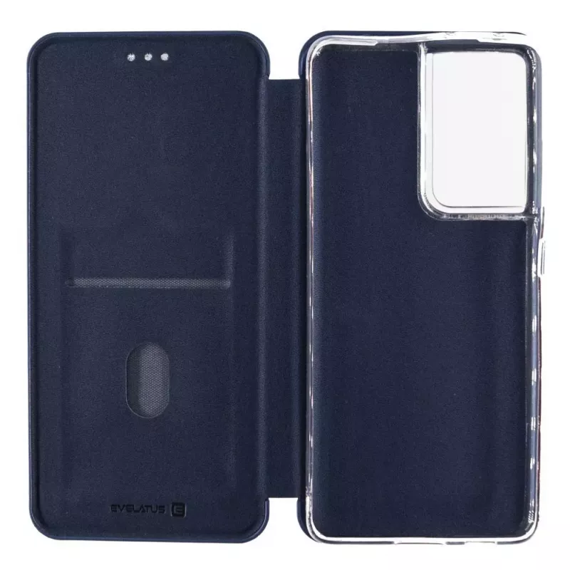Evelatus Samsung Galaxy S21 Ultra Custodia a libro blu