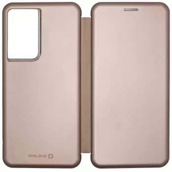 Evelatus Samsung Galaxy S21 Ultra Custodia a libro oro rosa