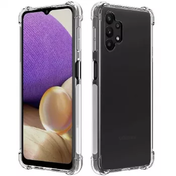 Evelatus Samsung Galaxy A32 custodia in silicone militare shockproof TPU trasparente