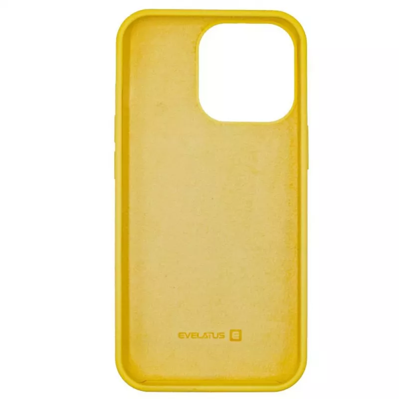 Evelatus Apple iPhone 13 Pro custodia in silicone Premium Soft Touch gialla