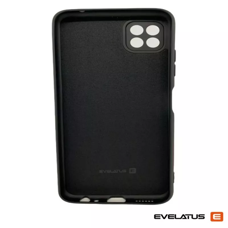 Evelatus Samsung Galaxy A22 5G Custodia in silicone Premium Soft Touch nero