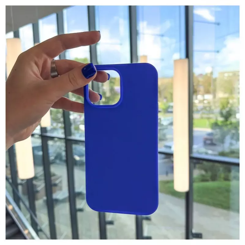 Evelatus Apple iPhone 13 Pro Max Custodia in silicone Premium Soft Touch Blu scuro