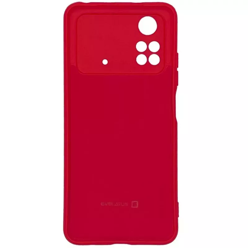 Evelatus Xiaomi Poco X4 Pro 5G Custodia in silicone Premium Soft Touch Rosso