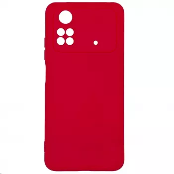 Evelatus Xiaomi Poco X4 Pro 5G Custodia in silicone Premium Soft Touch Rosso