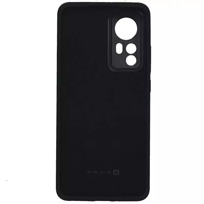 Evelatus Xiaomi 12/12X Custodia in silicone Nano Soft Touch TPU Nero