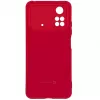 Evelatus Xiaomi Poco X4 Pro 5G Custodia in silicone Nano Soft Touch TPU Rosso