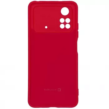 Evelatus Xiaomi Poco X4 Pro 5G Custodia in silicone Nano Soft Touch TPU Rosso