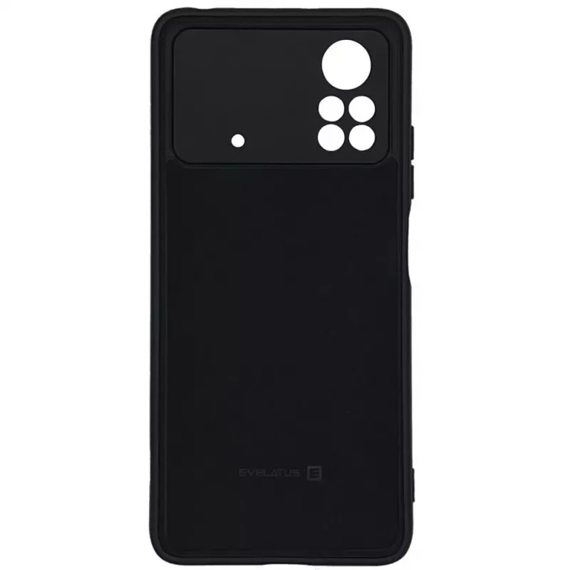 Evelatus Xiaomi Poco M4 Pro Custodia in silicone nano Soft Touch TPU nero