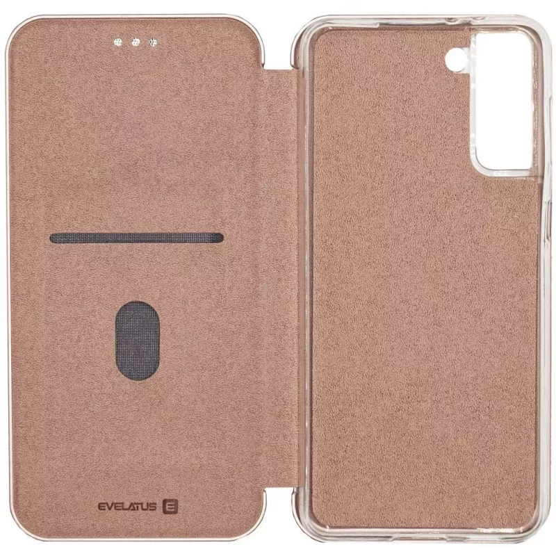 Evelatus Samsung Galaxy S21 FE Custodia a libro oro rosa